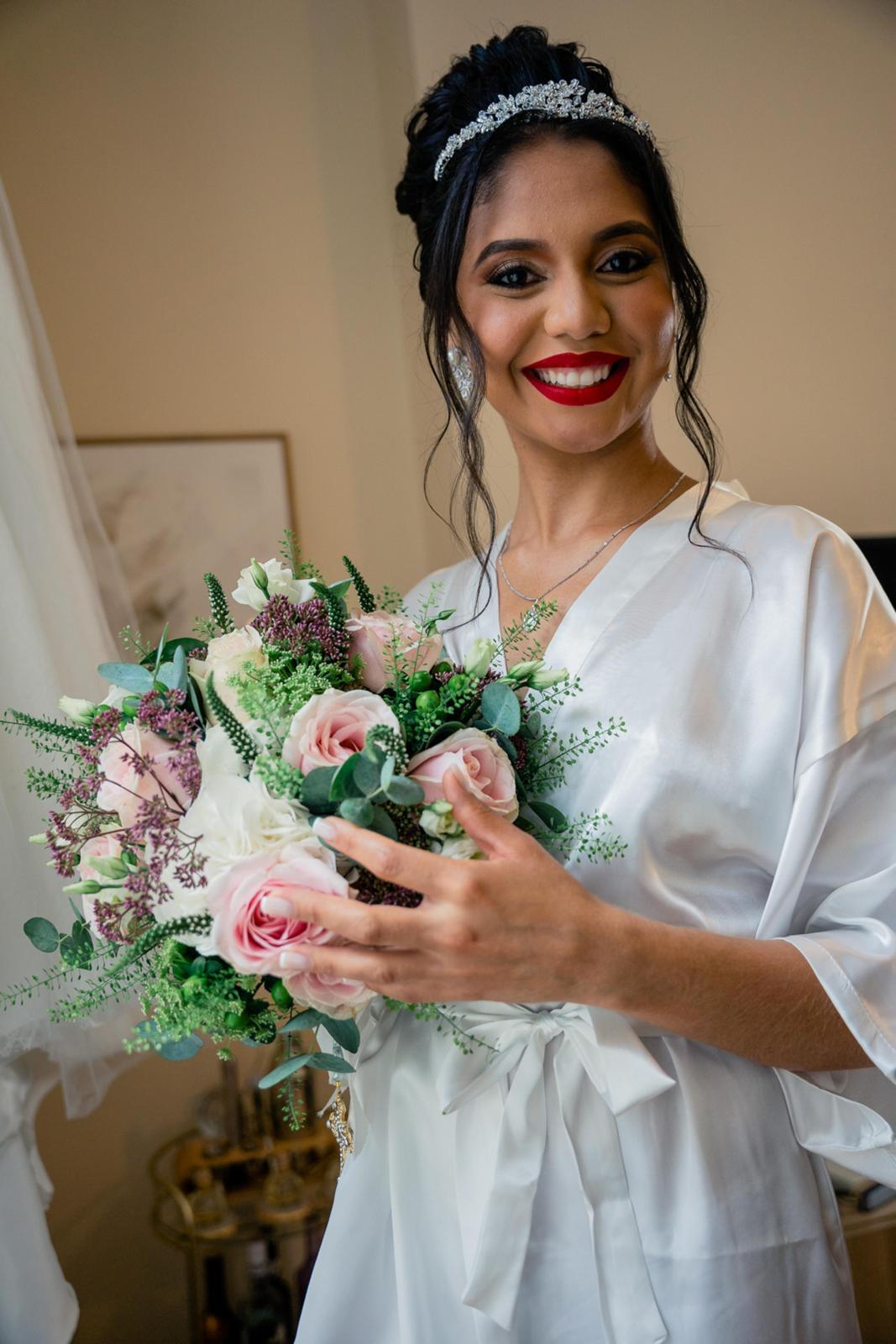 Wedding morning makeup